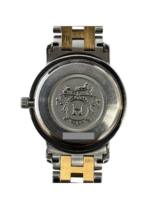 Hermes Clipper Quartz Watch White Dial Silver Color Gold main image 5